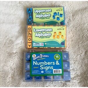 Educational Insights Rubber Stamps Excellent Alphabet Math Homeschool